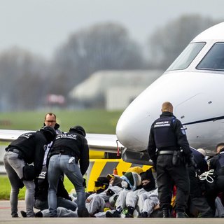 Zo verliep het klimaatprotest op Schiphol